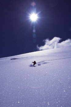 Skier: Hugo van der Sluys     Photographer: Bert de Ruiter.